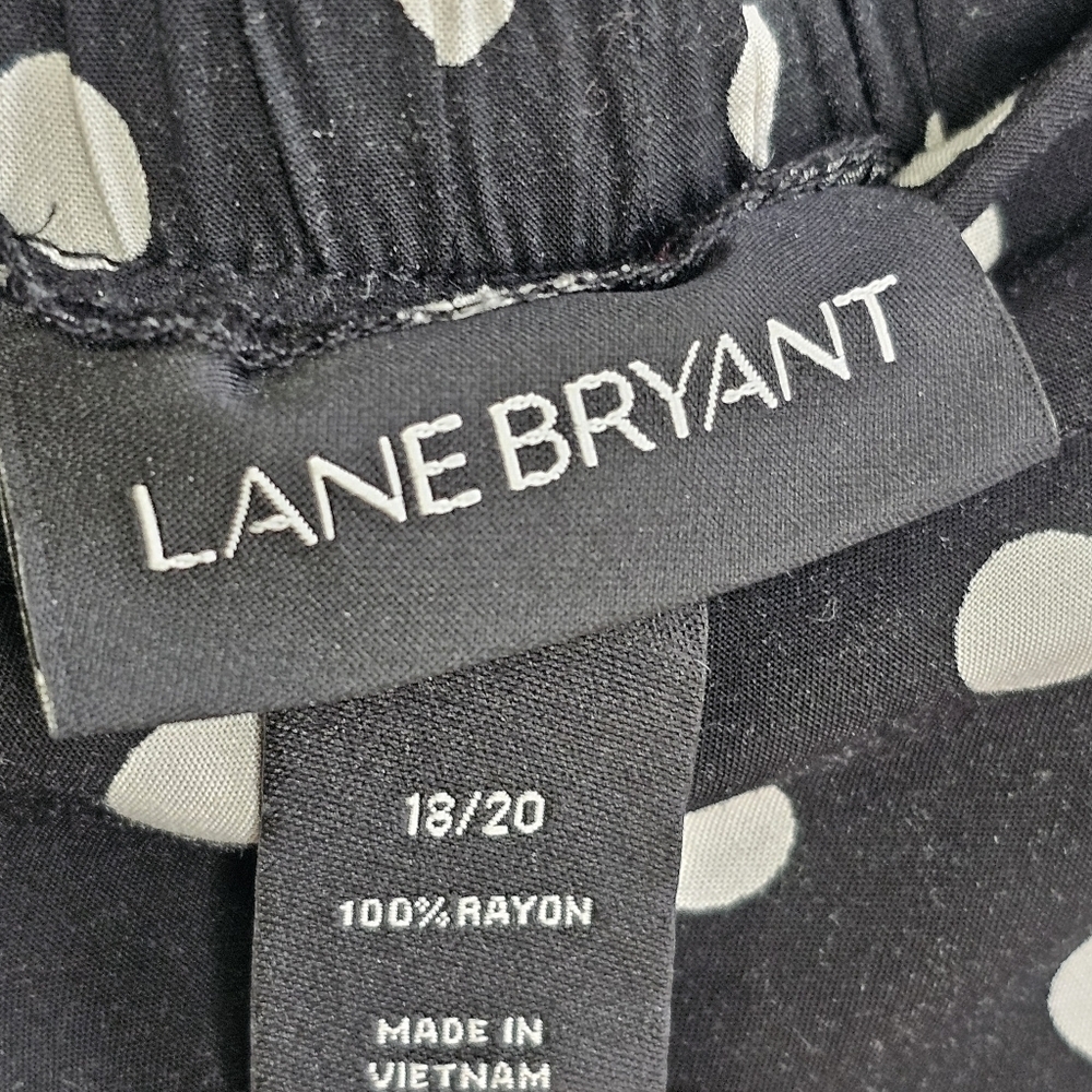 Lane Bryant polka dot hi lo midi a-line skirt black and white size 18/20 - Picture 10 of 11